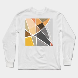 "Untitled" - Colorful Tonal Abstract Shapes Colored In Digital Artwork Long Sleeve T-Shirt